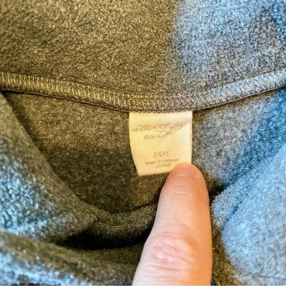 Charcoal Grey Fleece Kids Peacoat by Starting Out size 24m - Picture 3 of 6